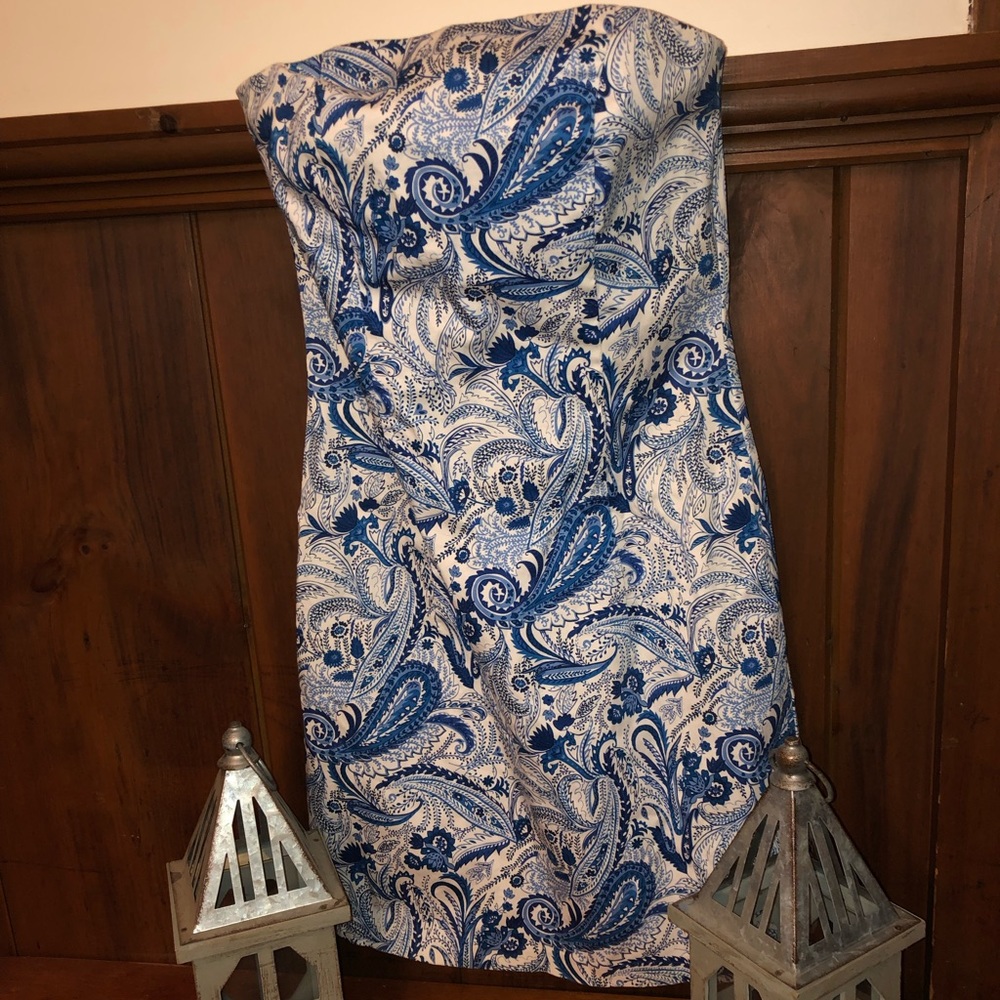 Blue paisley dress